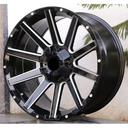 NeoWheel GIANT 22X10 Inch BLACK MILLED finish PCD 5x114.3 | Size 22X10 inch